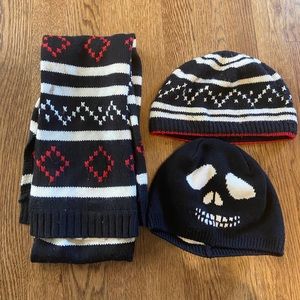 Gap kids beanie and scarf set plus Gymboree beanie